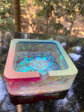 Rainbow Glow in the Dark Resin Ashtray