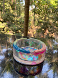 Rainbow Glow in the Dark Resin Ashtray
