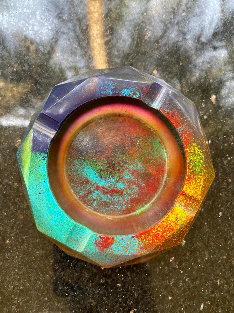 Rustic Resin Ashtray