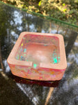 Pink Square Resin Ashtray