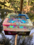 Square Rainbow Glow in the Dark Resin Ashtray