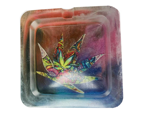 Herb Leaf Resin Ashtray